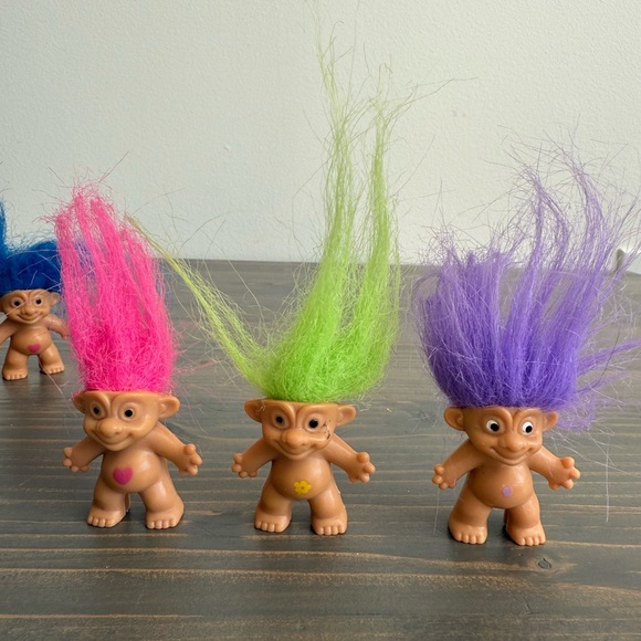 5 x small vintage Trolls - Picture 2 of 6